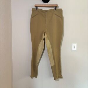 TuffRider Breeches Full Seat 40 Cotton Lycra Tan Equestrian Riding Pants